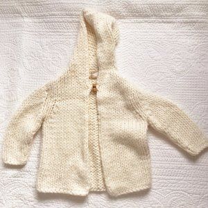 New 525 America 3 years girl or boy 100% cotton white sweater hoodies coat